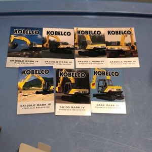 Vintage KOBELCO Hydraulic Excavators Major League collector 7 pack cards